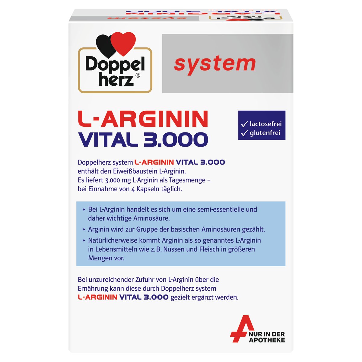 Doppelherz system L-Arginin Vital 3.000, 120 St, 108 g