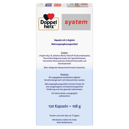 Doppelherz system L-Arginin Vital 3.000, 120 St, 108 g