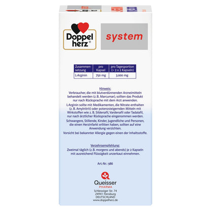 Doppelherz system L-Arginin Vital 3.000, 120 St, 108 g
