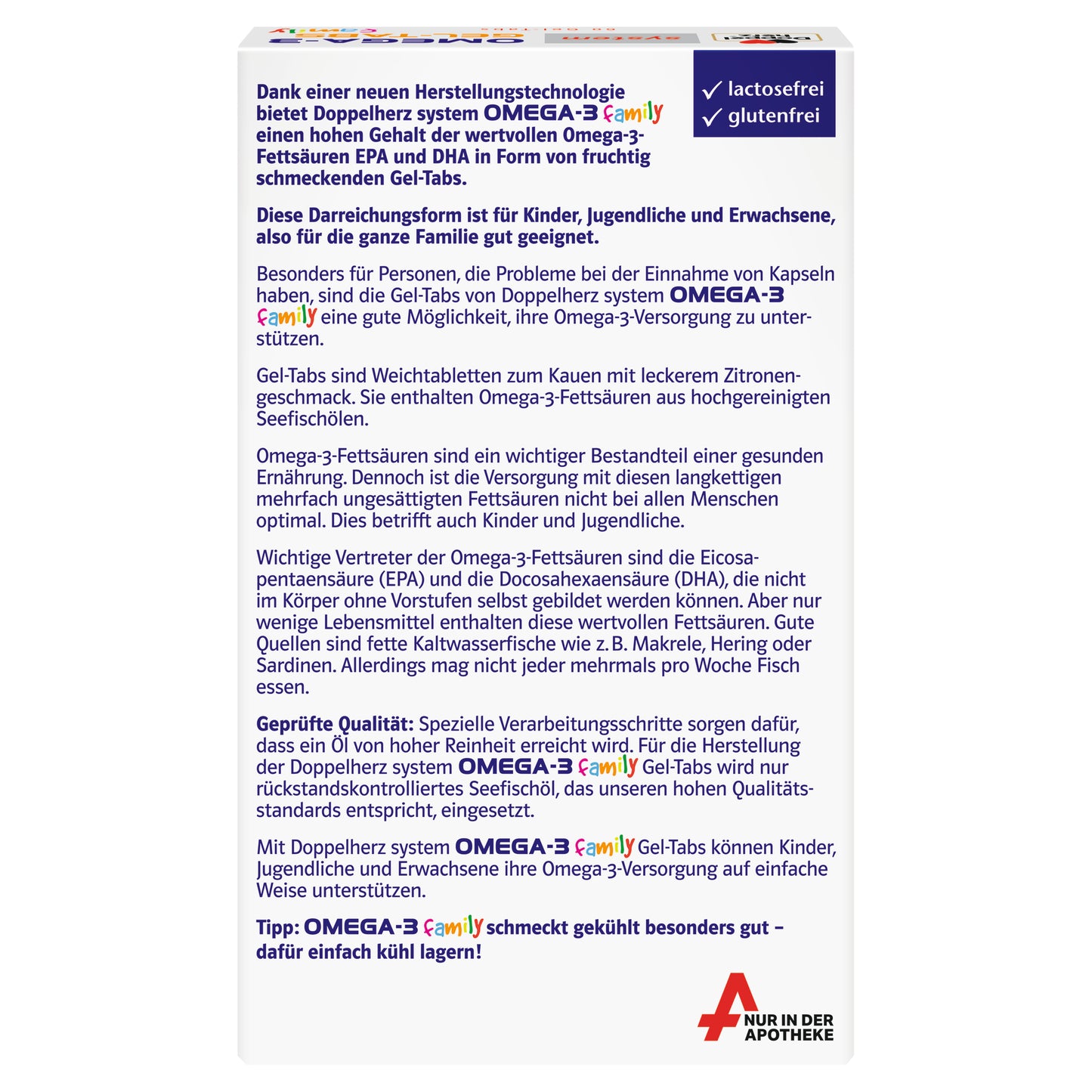 Doppelherz system OMEGA-3 family Zitrone 60 Gel-Tabs