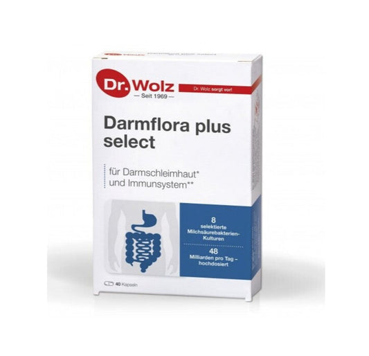 Dr. Wolz Darmflora plus select 40 Capsules – For Intestinal Mucosa & Immune System