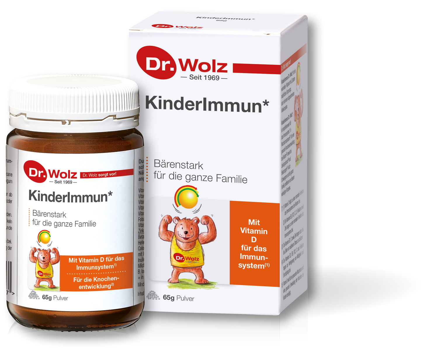 Dr. Wolz KinderImmun｜兒童免疫粉65g｜維生素 D、C、B 群、初乳、益生菌