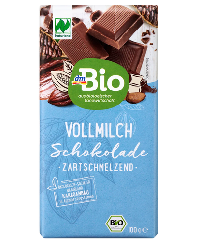 dmBio Schokolade, Vollmilch, 100 g