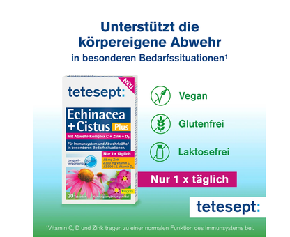 tetesept Echinacea + Cistus Plus tablets, 20 pcs
