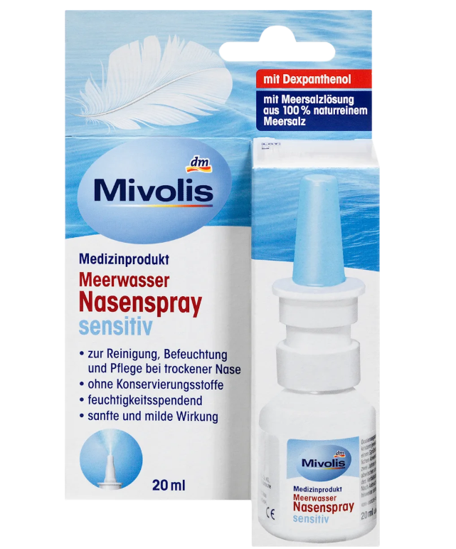 Mivolis Meerwasser Nasenspray Sensitiv, 20 ml
