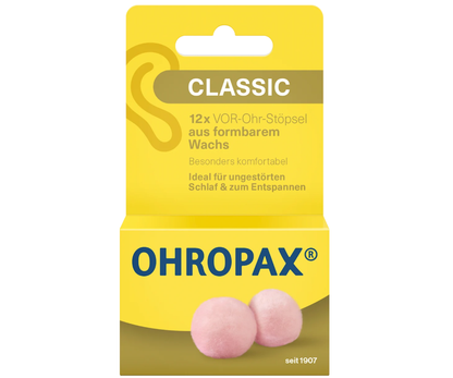 Ohropax Classic Earplugs, 12 pieces