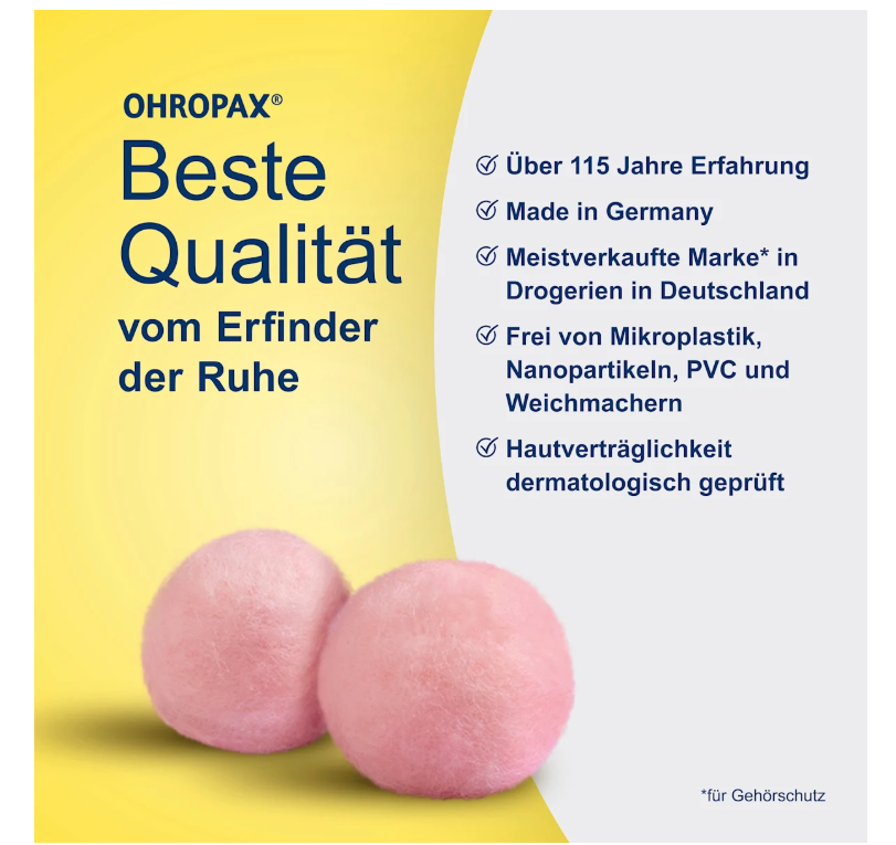 Ohropax Classic Earplugs, 12 pieces