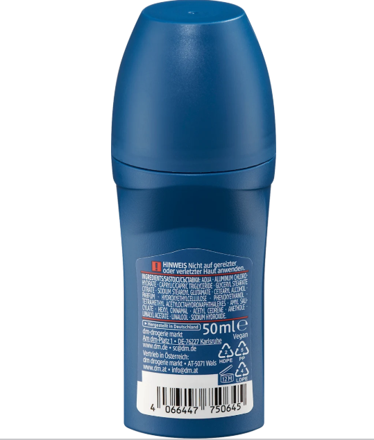 男士體香滾輪 無酒精 乾爽 深藍50ml