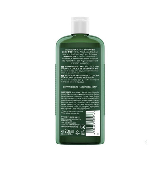 LOGONA Anti-Dandruff Shampoo Organic Juniper Oil 250 ml