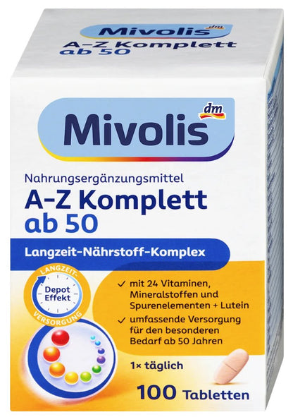 Mivolis A‑Z Komplett Depot ab 50 Tabletten 100 St. – Langzeit‑Depot Multivitamin
