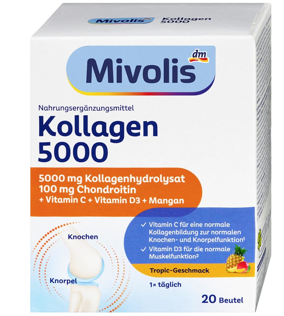Mivolis 膠原蛋白 5000 粉末包｜德國原裝｜補充膠原蛋白、維他命 C D3 錳