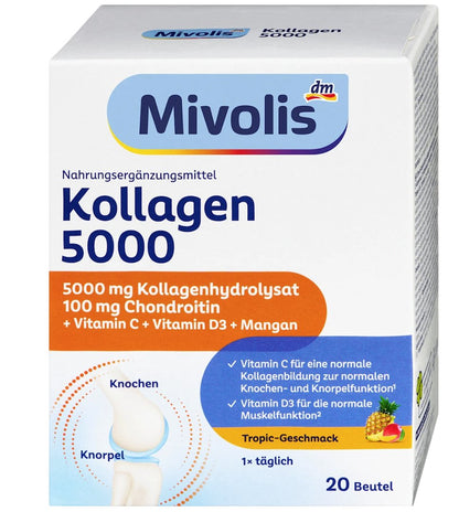 Mivolis 膠原蛋白 5000 粉末包｜德國原裝｜補充膠原蛋白、維他命 C D3 錳