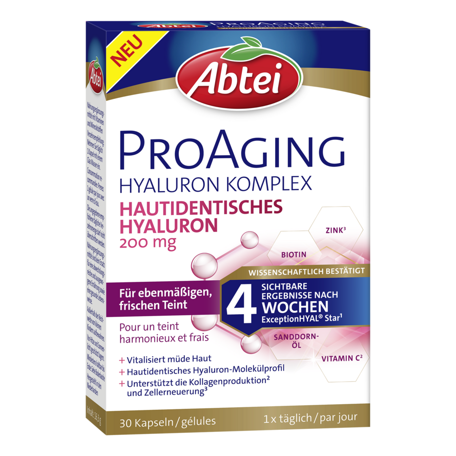 Abtei ProAging Hyaluron Komplex, 30 Kapseln