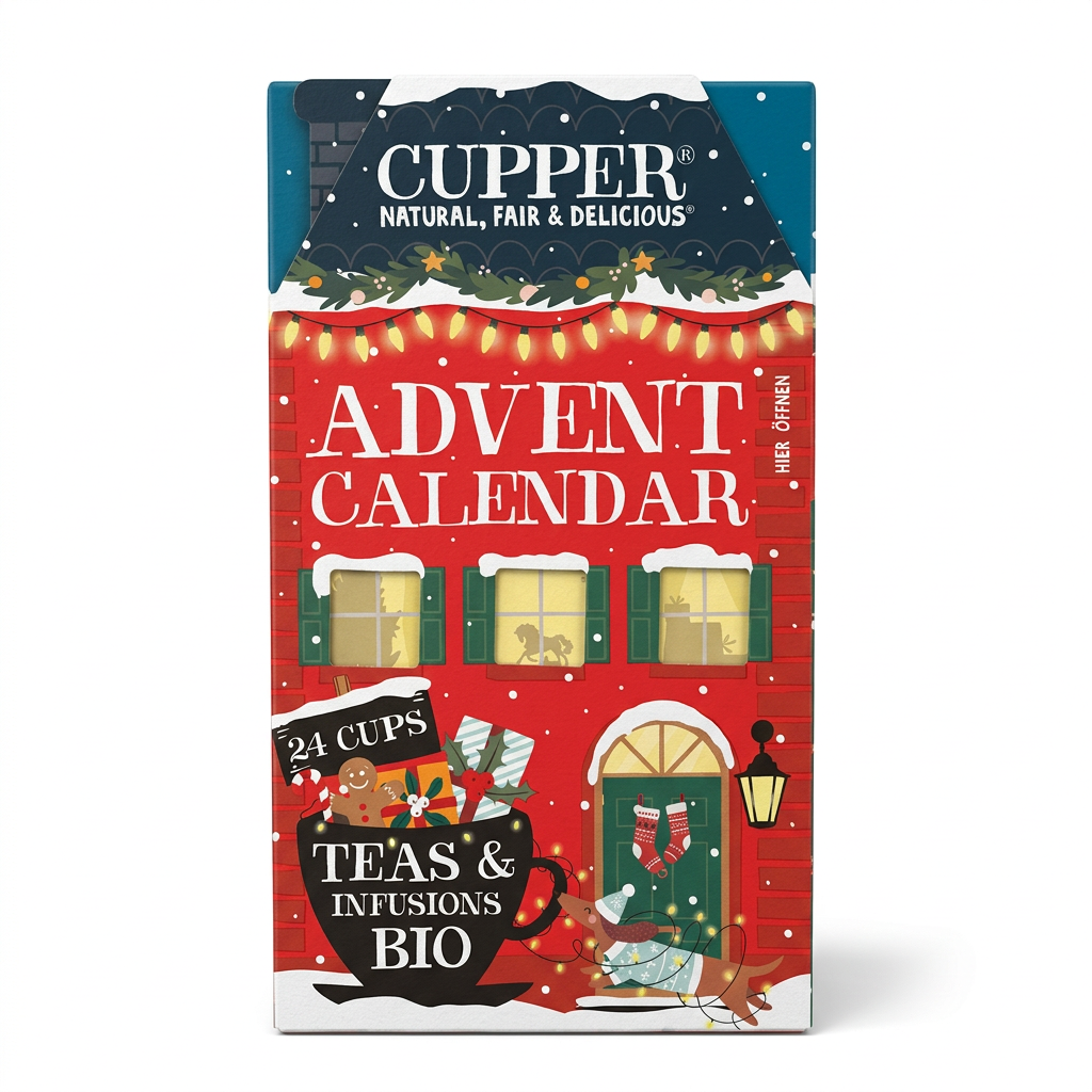 Cupper Bio-Tee Adventskalender 2026, 24 Teebeutel, 44 g