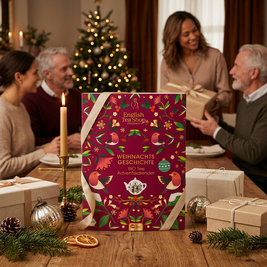 家庭送禮與紅色 English Tea Shop Weihnachtsgeschichte 降臨曆
