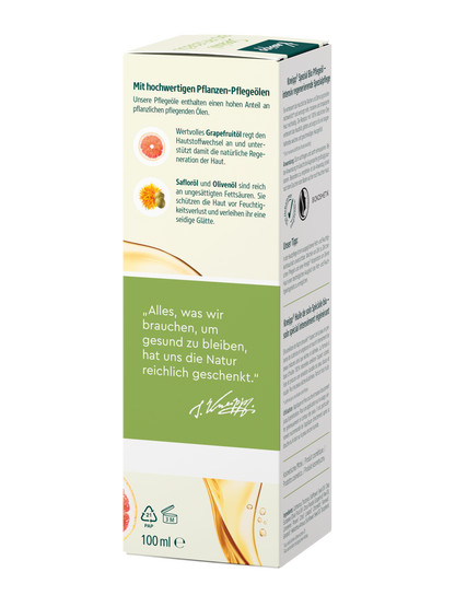 Kneipp Spezial Bio Pflegeöl 100 ml, linke Seitenansicht der Flasche