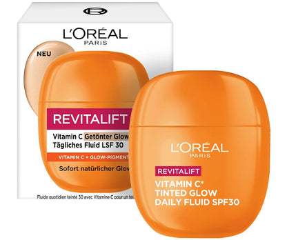 L'ORÉAL PARIS REVITALIFT Daily Fluid Tinted Glow SPF 30 with Vitamin C, 40 ml