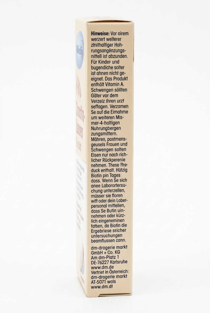 Mivolis Haut + Haare + Nägel – Verzehrempfehlung und Hinweise auf der Packung