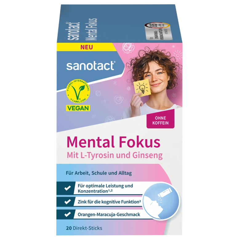 sanotact 左旋酪氨酸專注力粉劑，20包入, 40 克
