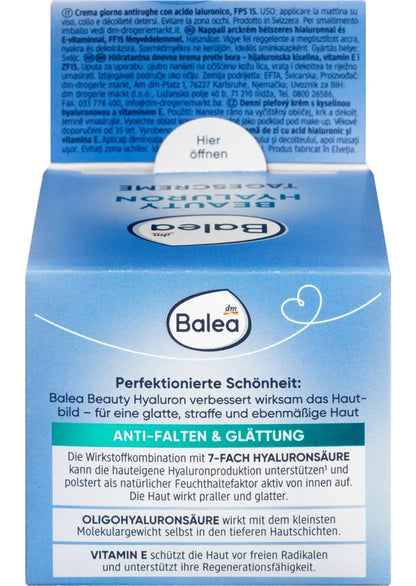 Balea Gesichtscreme Anti Falten Beauty Hyaluron LSF 15, 50 ml