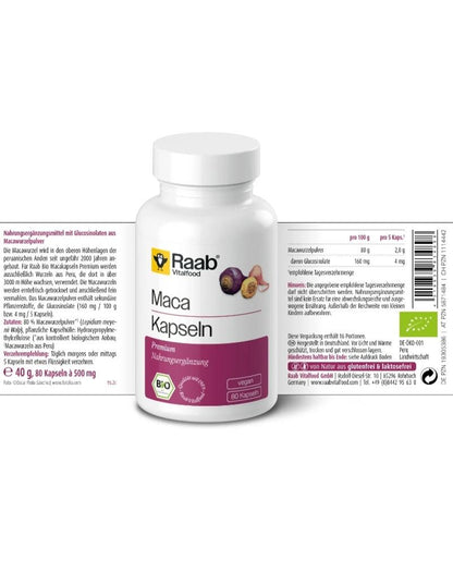 Raab Vitalfood 有機瑪卡膠囊 80 粒