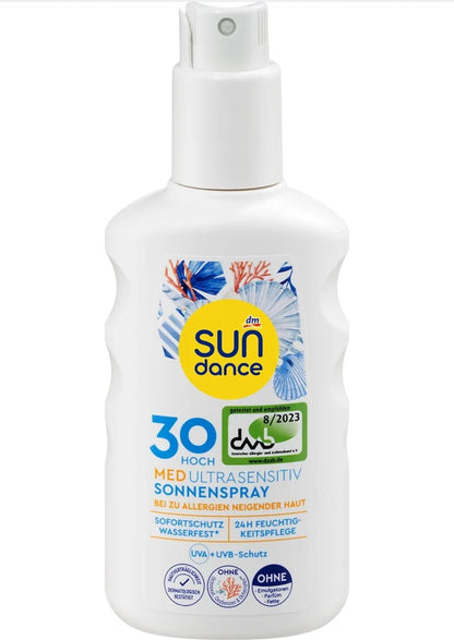 SUNDANCE 防曬噴霧，MED 超敏感，SPF 30，200 毫升