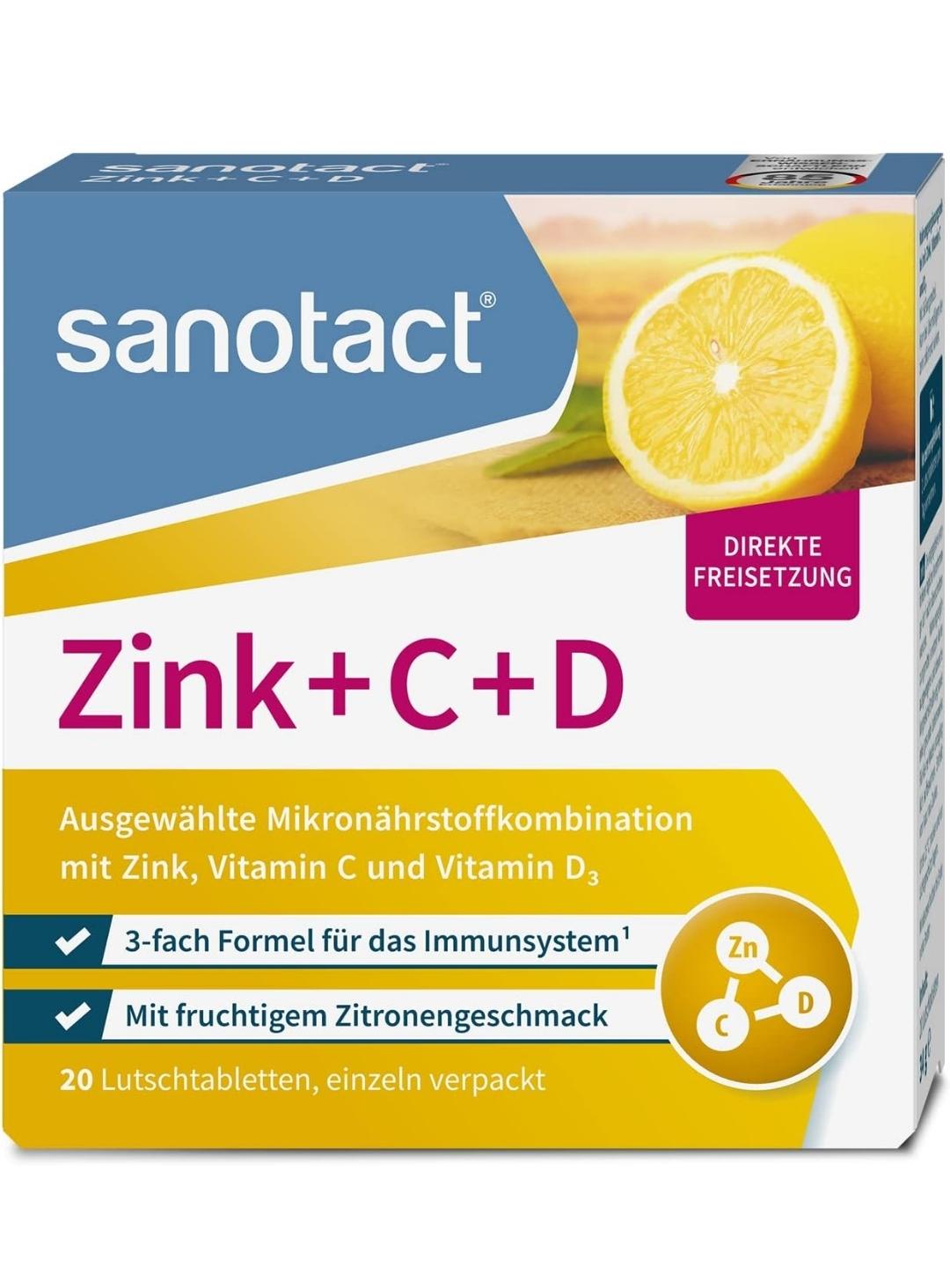 Sanotact Zink + C + D Lutschtabletten