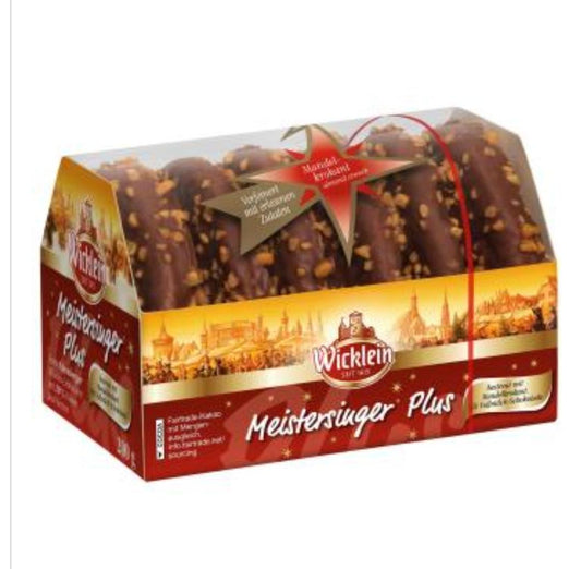 Wicklein Meistersinger Plus Feine Nürnberger Oblaten-Lebkuchen Mandelkrokant 200g