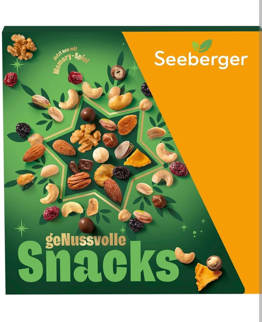 Seeberger Adventskalender 2025 - 24 geNUSSvolle Snacks, 645 g