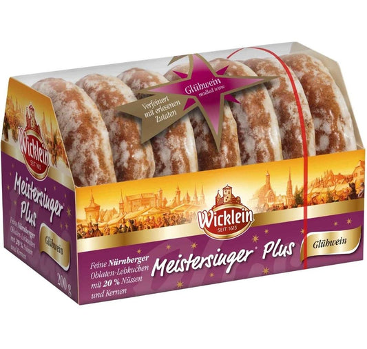Wicklein Meistersinger Plus Feine Nürnberger Oblaten-Lebkuchen Glühwein 200g