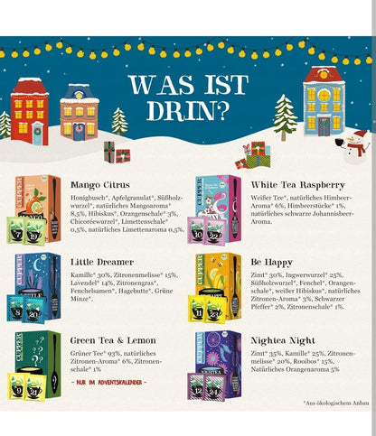 Cupper Adventskalender 2025, 24 Tassen Teegenuss, 1 St