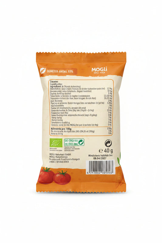 MOGLi Spelt Puffs Tomato & Carrot – Organic Kids' Snack, 40 g