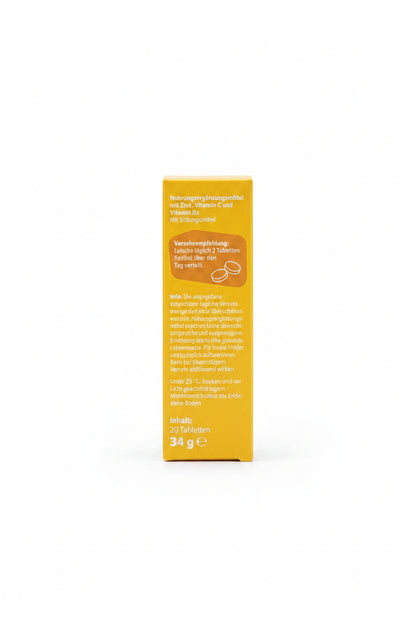 sanotact 鋅 + 維生素 C + D3 含片 20 入｜3 倍免疫配方 檸檬口味