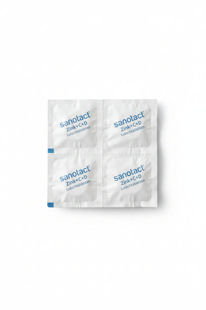 sanotact 鋅 + 維生素 C + D3 含片 20 入｜3 倍免疫配方 檸檬口味