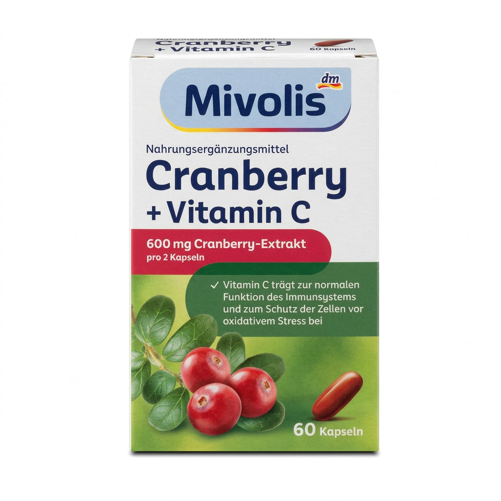 Mivolis 蔓越莓萃取 600mg＋維生素C 200mg 膠囊 60 粒（含前花青素）
