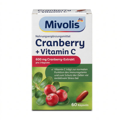 Mivolis 蔓越莓萃取 600mg＋維生素C 200mg 膠囊 60 粒（含前花青素）