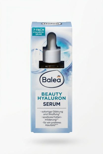 Balea Beauty Hyaluron Serum mit 7-fach Hyaluronsäure – für Gesicht, Hals & Dekolleté – 30 ml