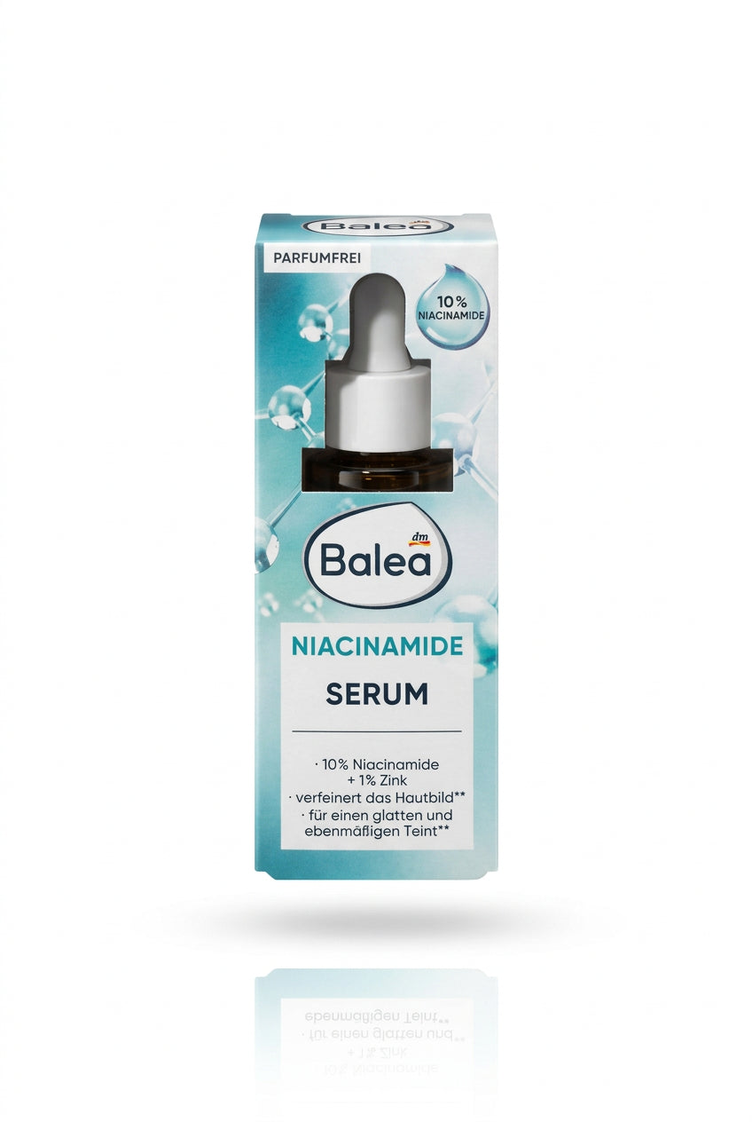 Balea Niacinamide Serum mit 10 % Niacinamide & 1 % Zink – auch für ölige und Mischhaut – 30 ml