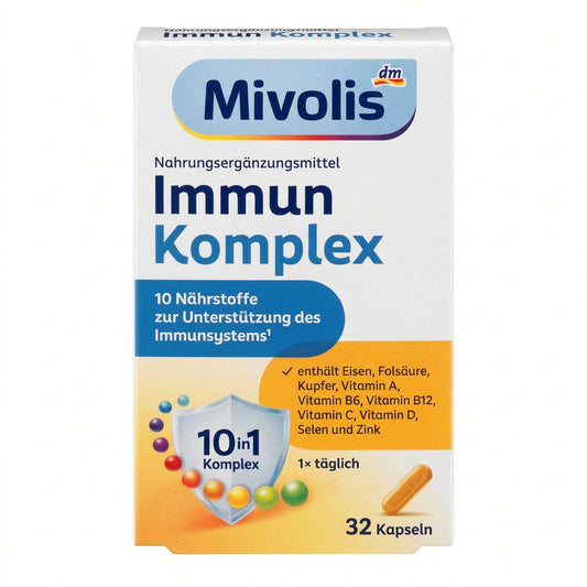 Mivolis Immun Komplex 10合1 維生素礦物質膠囊（含鋅、硒、鐵、維生素C、D） 32顆
