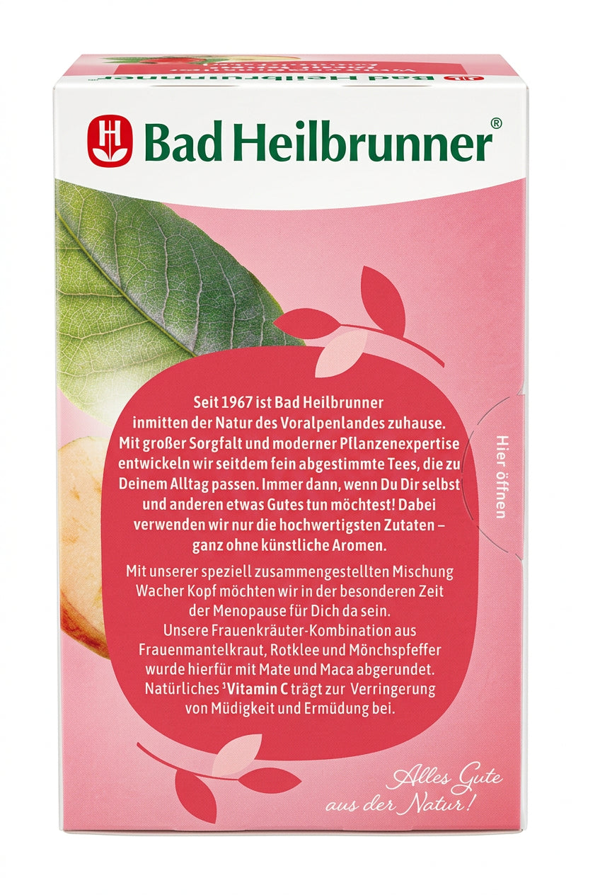 Bad Heilbrunner Wacher Kopf 瑪黴茶・瑪卡草本茶包 20入｜熟齡女性日常