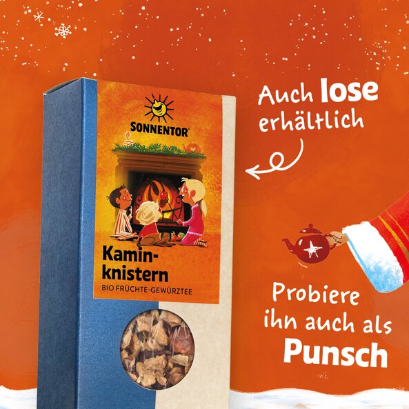 SONNENTOR Kaminknistern Früchtetee, Hinweis auf die lose Variante