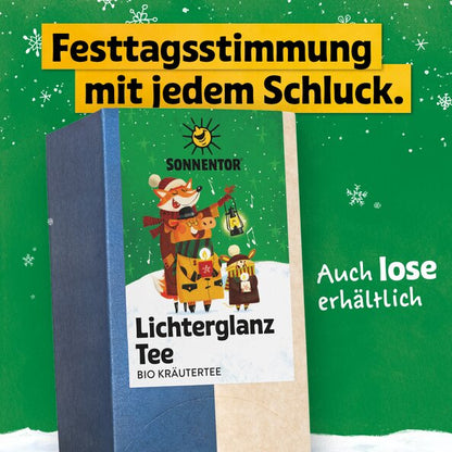 SONNENTOR Lichterglanz Kräutertee, Stimmungsbild zur Adventszeit