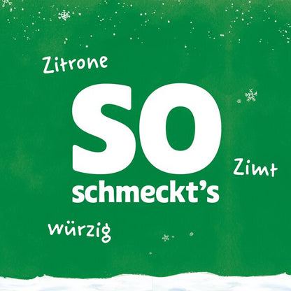 SONNENTOR Lichterglanz Kräutertee, Geschmacksprofil Zitrone, würzig und Zimt