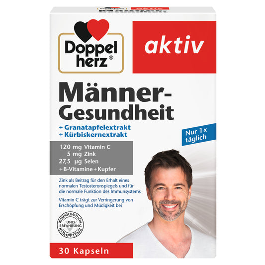 Doppelherz 男性健康睪固酮濃度+免疫系統 30 片。