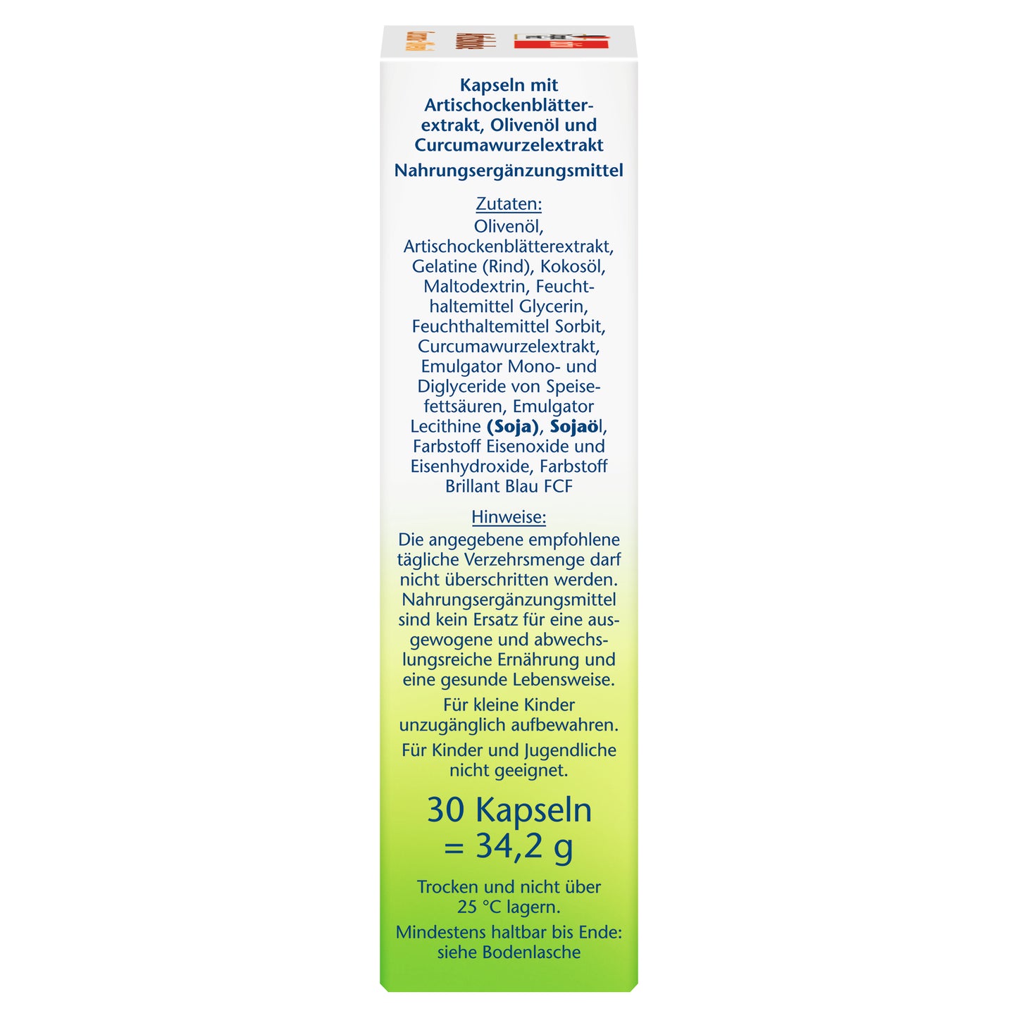 Doppelherz Artischocke + Curcuma + Olivenöl 30 St.